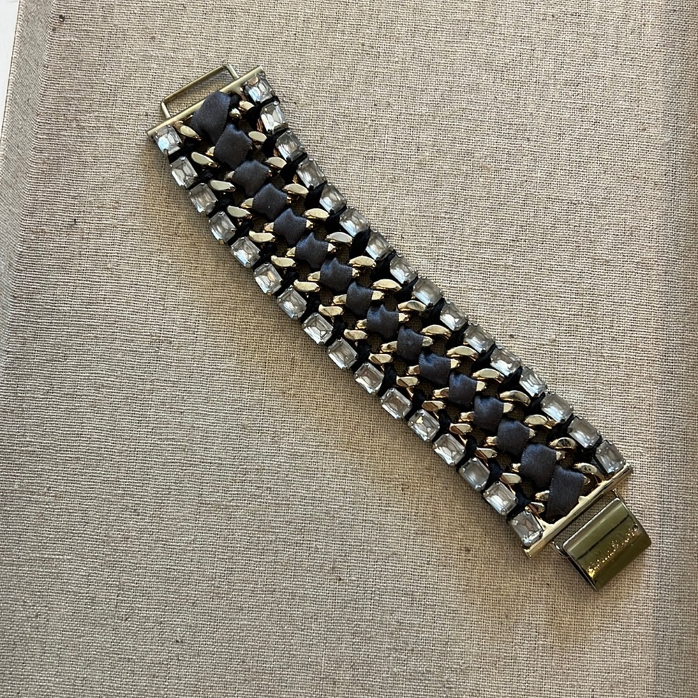 Stella & Dot Ribbon and stone bracelet.